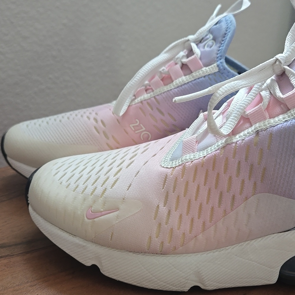 Nike Air Max 270 Women's Gradient Pastel Sneakers - Pink/Blue/White - Picture 3 of 10